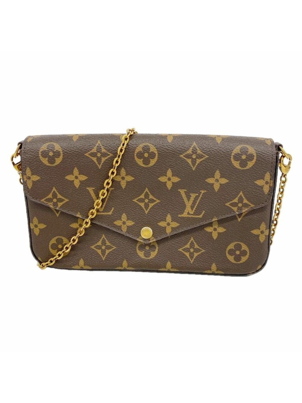 Louis Vuitton Wallet on Chain Monogram Pochette Felicie Fuchsia Shoulder Bag